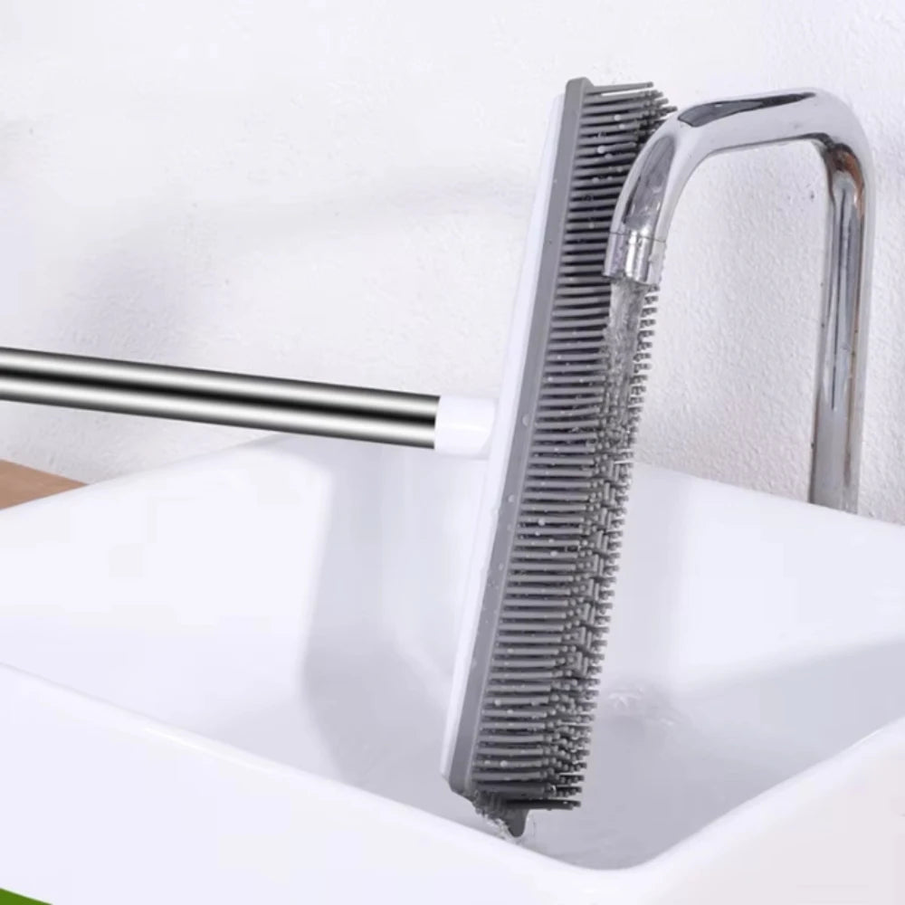 Grabbo Rubber Pet Hair Removal Broom – Carpet & Floor Fur Cleaner