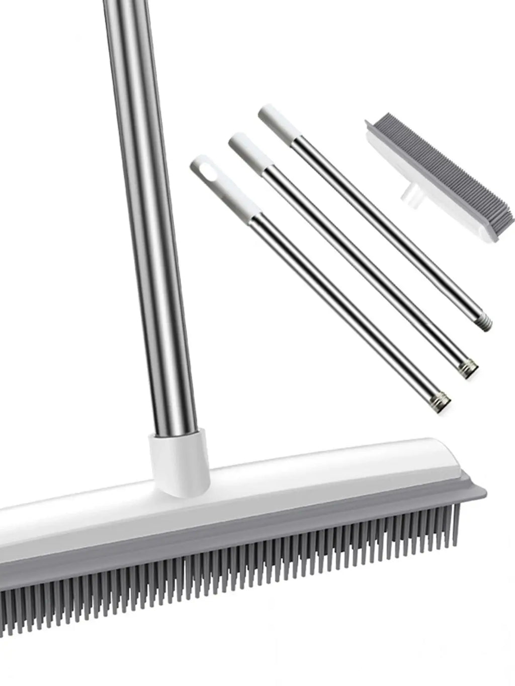 Grabbo Rubber Pet Hair Removal Broom – Carpet & Floor Fur Cleaner